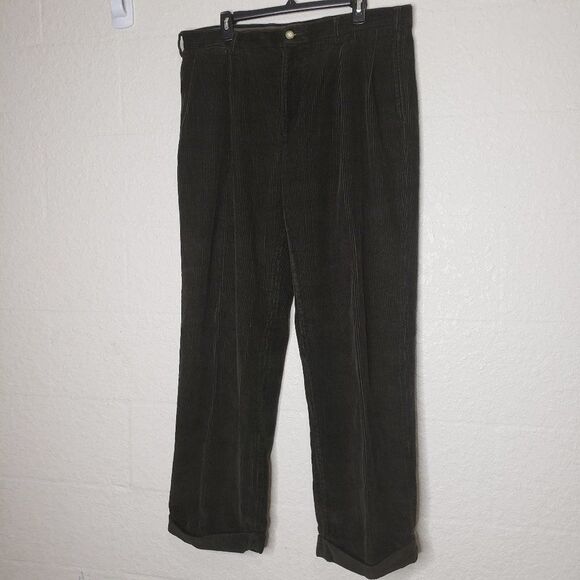 Nautica Green/Brown Rigger Corduroy Pant Size 38 X 32 - Picture 4 of 16